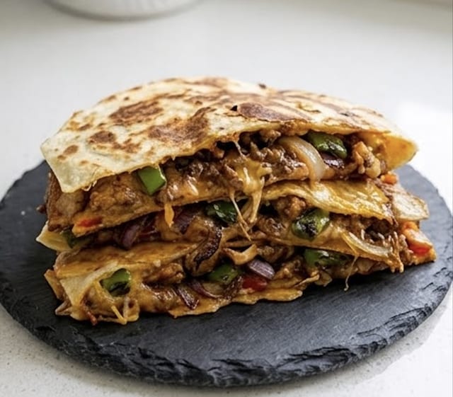 Ground Beef Quezadilla.