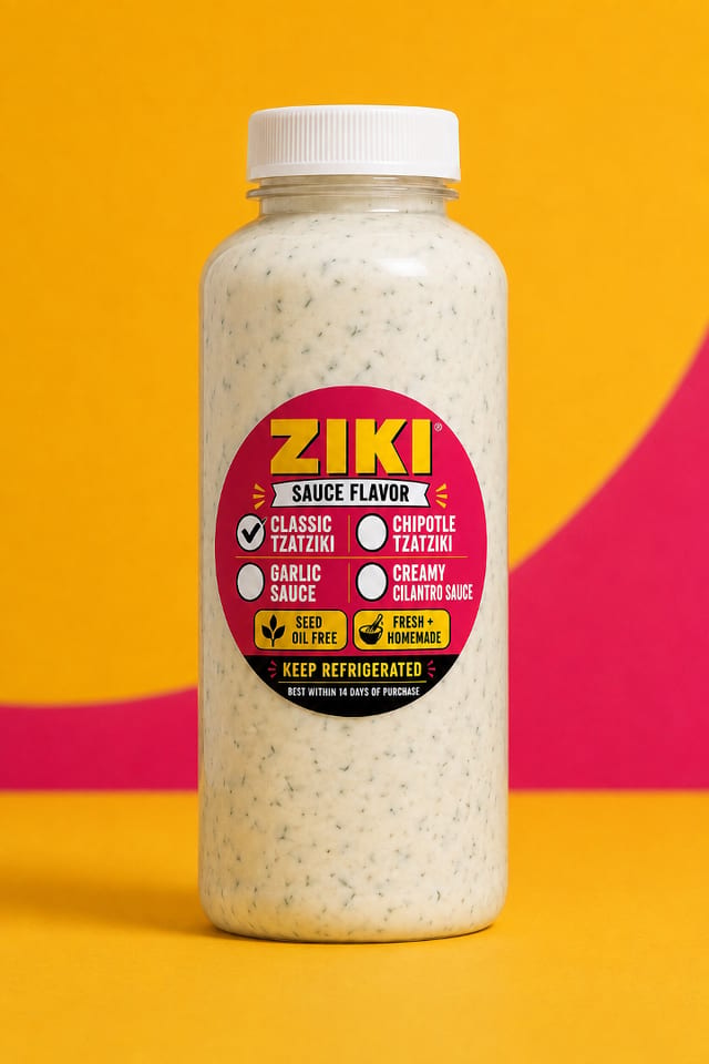 Classic Tzatziki Bottle.