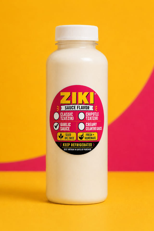 Garlic Sauce Bottle.