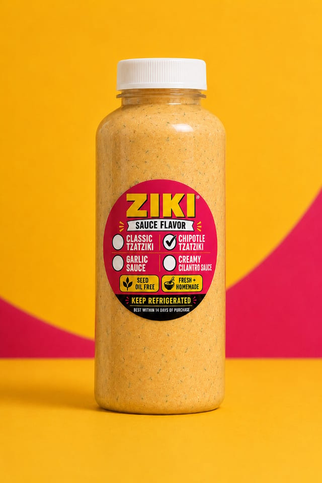 Chipotle Tzatziki Bottle.